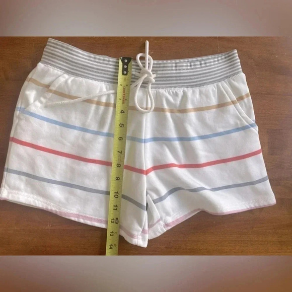 PJ Salvage Women's Loungewear “Happy Days‎ are Here” Comfy Striped Shorts Small - Picture 7 of 11